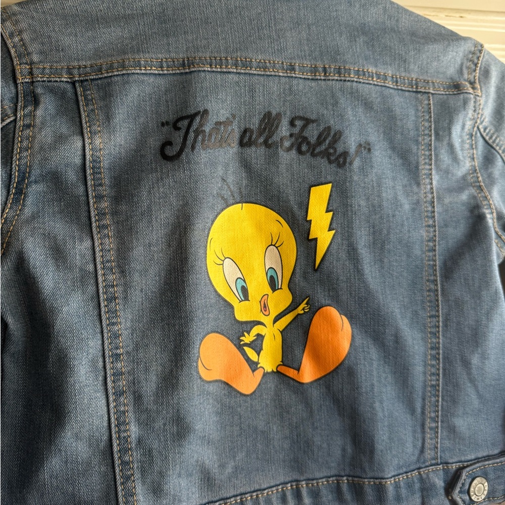 Youth vintage looney tunes tweedy bird denim jacket